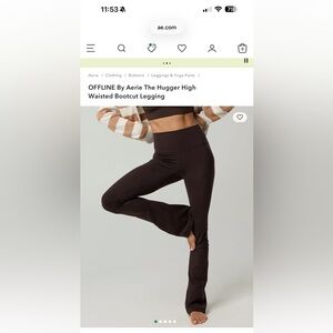 Aerie High-Waisted Brown Bootcut flare Leggings